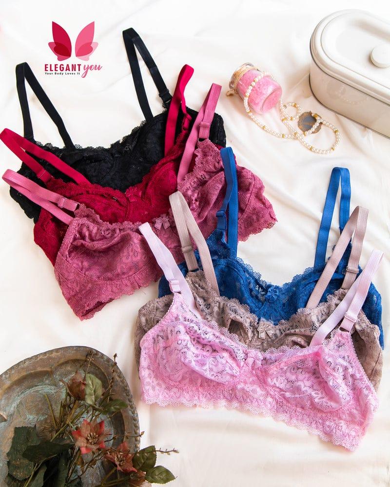 Beautiful Colors Lace Pattern Daily Wear Bra