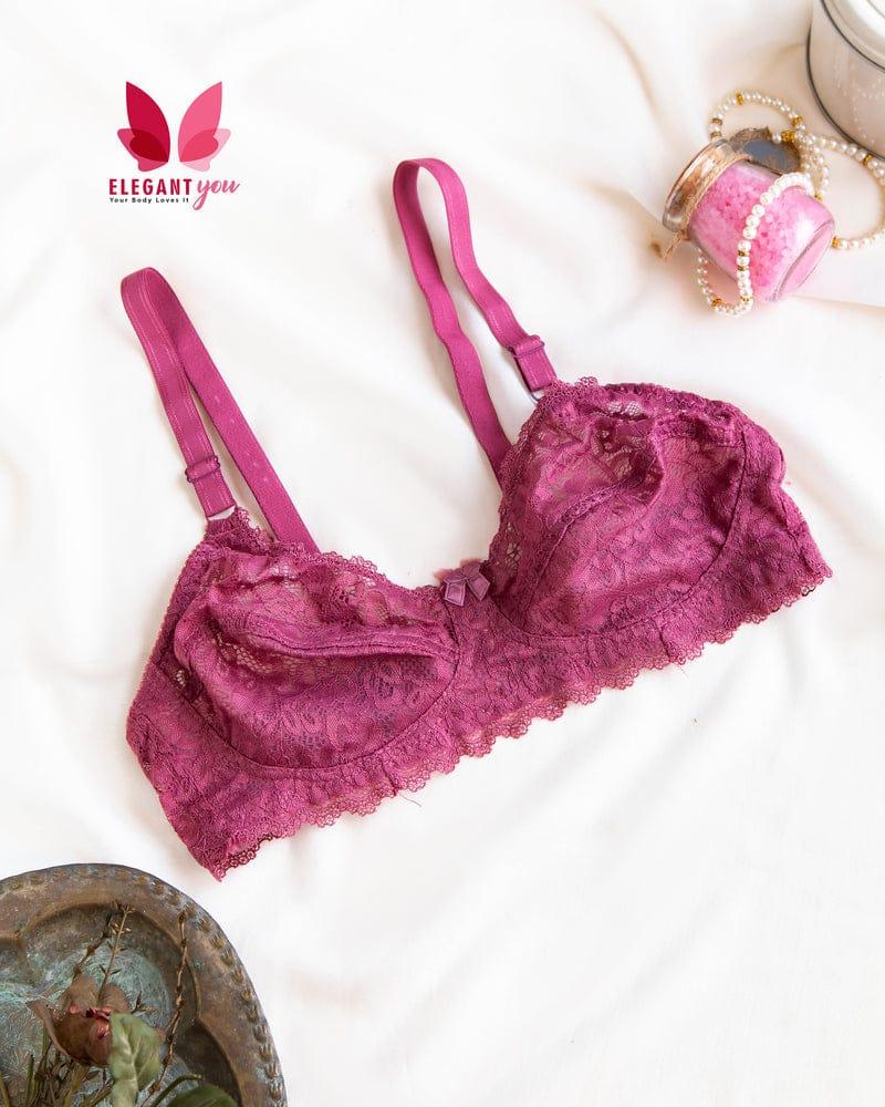 Beautiful Colors Lace Pattern Daily Wear Bra
